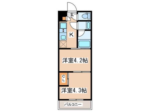 ｶﾞｰﾗ･ﾊﾟｰｸﾋﾙｽﾞ町田(503)の物件間取画像